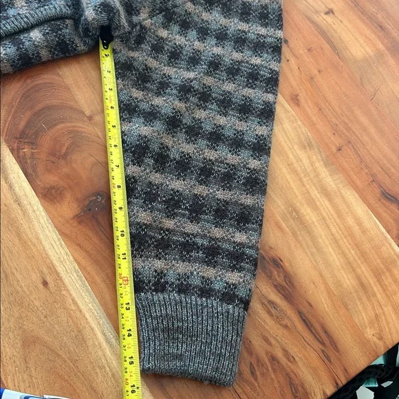 La Solino Vintage Shetland Wool Button Up Cardigan Sweater sz large - Picture 6 of 12